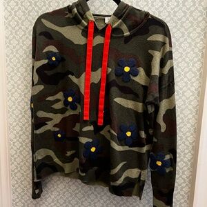 J. Society Camo Daisy Hoodie, xs, Green